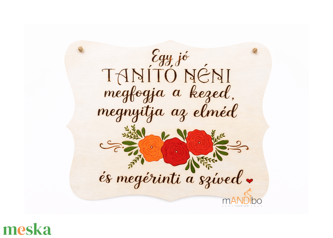 Virágos mintás kép legjobb tanárnak, tanárnőnek, tanítónéninek, óvónéninek - otthon & életmód - dekoráció - ajtó- és ablak dekoráció - ajtódísz & kopogtató - Meska.hu