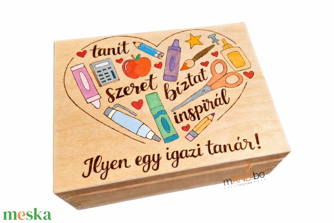 Ilyen egy igazi tanár - ajándék pedagógusoknak, óvódai, tanári ballagási ajándék évzáróra, pedagógusnapra - esküvő - emlék & ajándék - doboz - Meska.hu