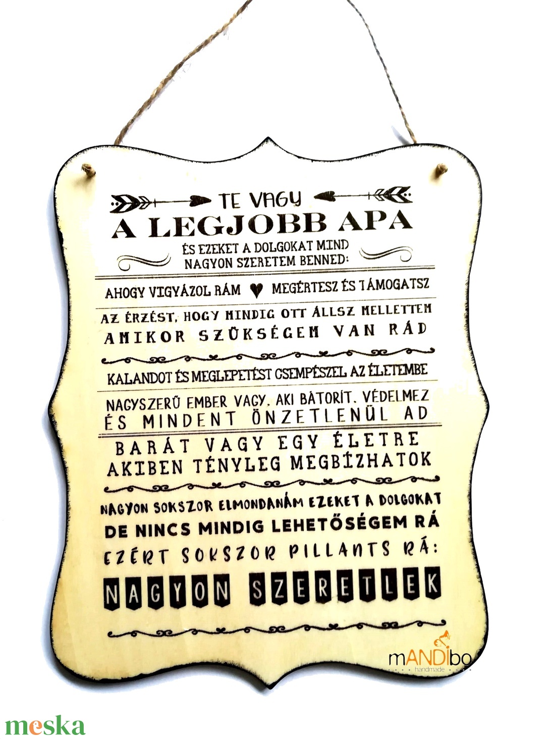 Legjobb apának készült kép - otthon & életmód - dekoráció - kép & falikép - táblakép - Meska.hu