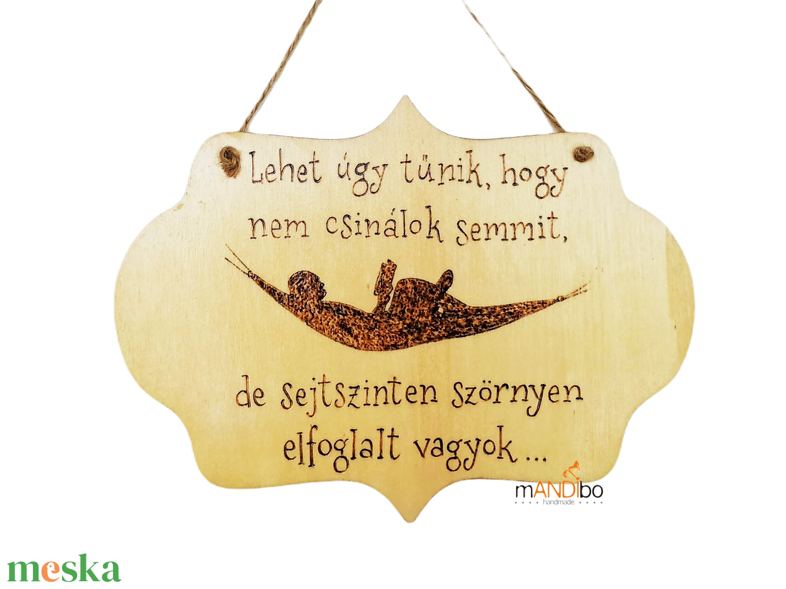 Vicces képecske elfoglalt embereknek  - otthon & életmód - dekoráció - kép & falikép - fából készült kép - Meska.hu