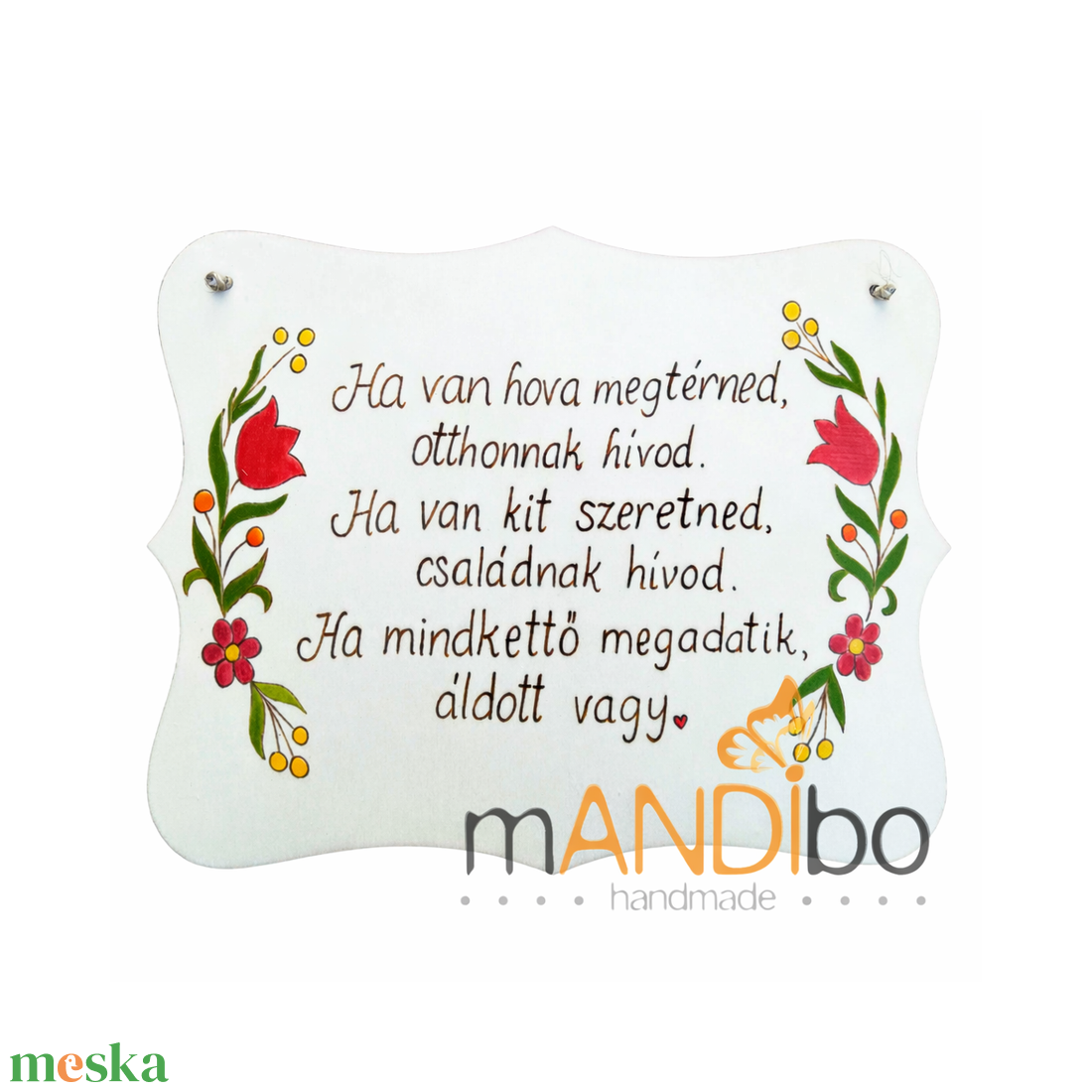 Üdvözlő kopogtató - pirogravírozott képecske - otthon & életmód - dekoráció - ajtó- és ablak dekoráció - ajtótábla - Meska.hu