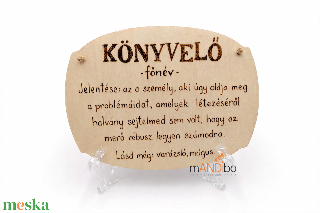 Könyvelőnek készült pirogravírozott képecske - otthon & életmód - dekoráció - kép & falikép - táblakép - Meska.hu