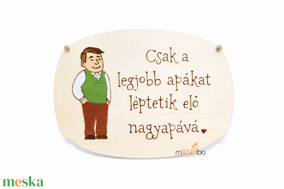 Nagyapának készült képecske  - otthon & életmód - dekoráció - ajtó- és ablak dekoráció - ajtódísz & kopogtató - Meska.hu