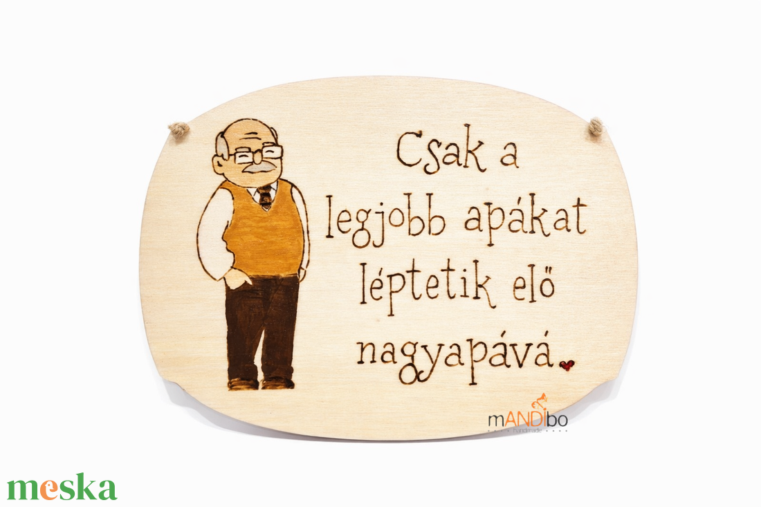 Nagyapának készült képecske  - otthon & életmód - dekoráció - ajtó- és ablak dekoráció - ajtódísz & kopogtató - Meska.hu
