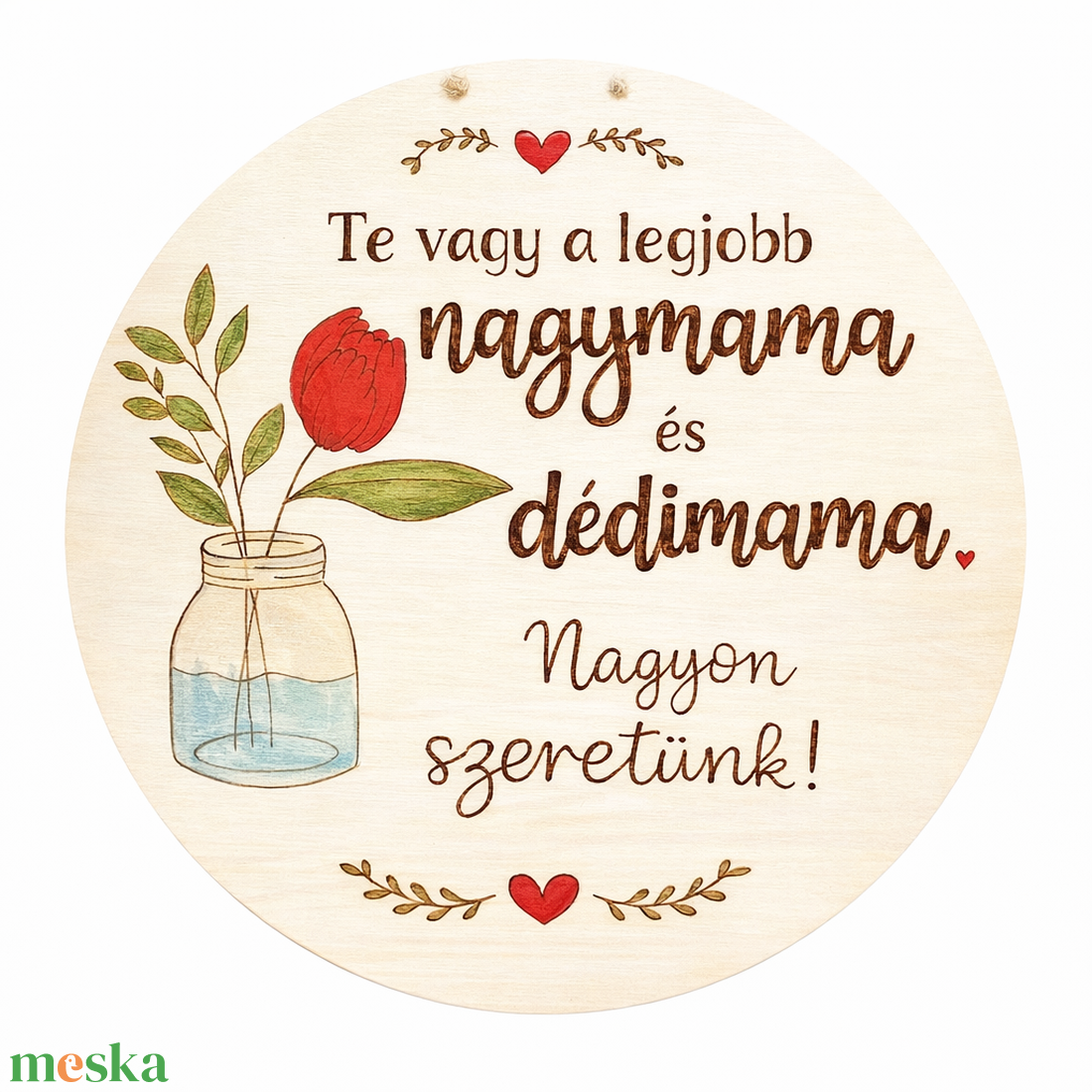 Legjobb anya,  nagymama, dédimama - Nők napjára, Anyák napjára, szülinapra készült pirogravírozott képecske - otthon & életmód - dekoráció - kép & falikép - táblakép - Meska.hu