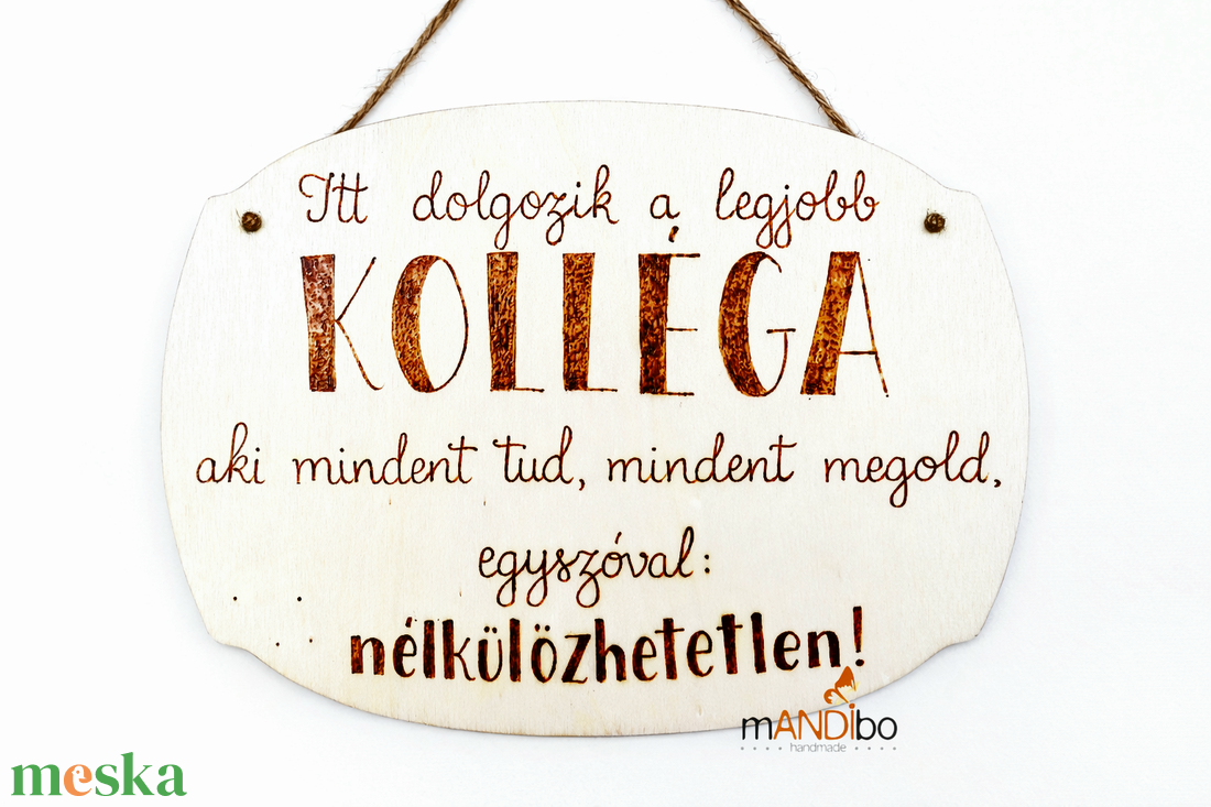 Kollégáknak és kolléganőknek készült pirogravírozott képecske - otthon & életmód - dekoráció - kép & falikép - táblakép - Meska.hu