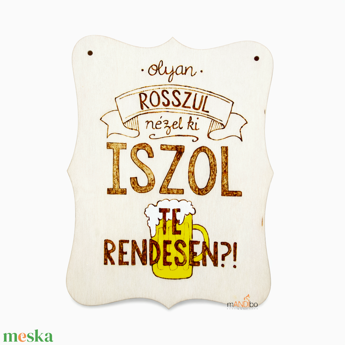 Iszol rendesen - vicces pirogravírozott képecske - otthon & életmód - dekoráció - kép & falikép - táblakép - Meska.hu