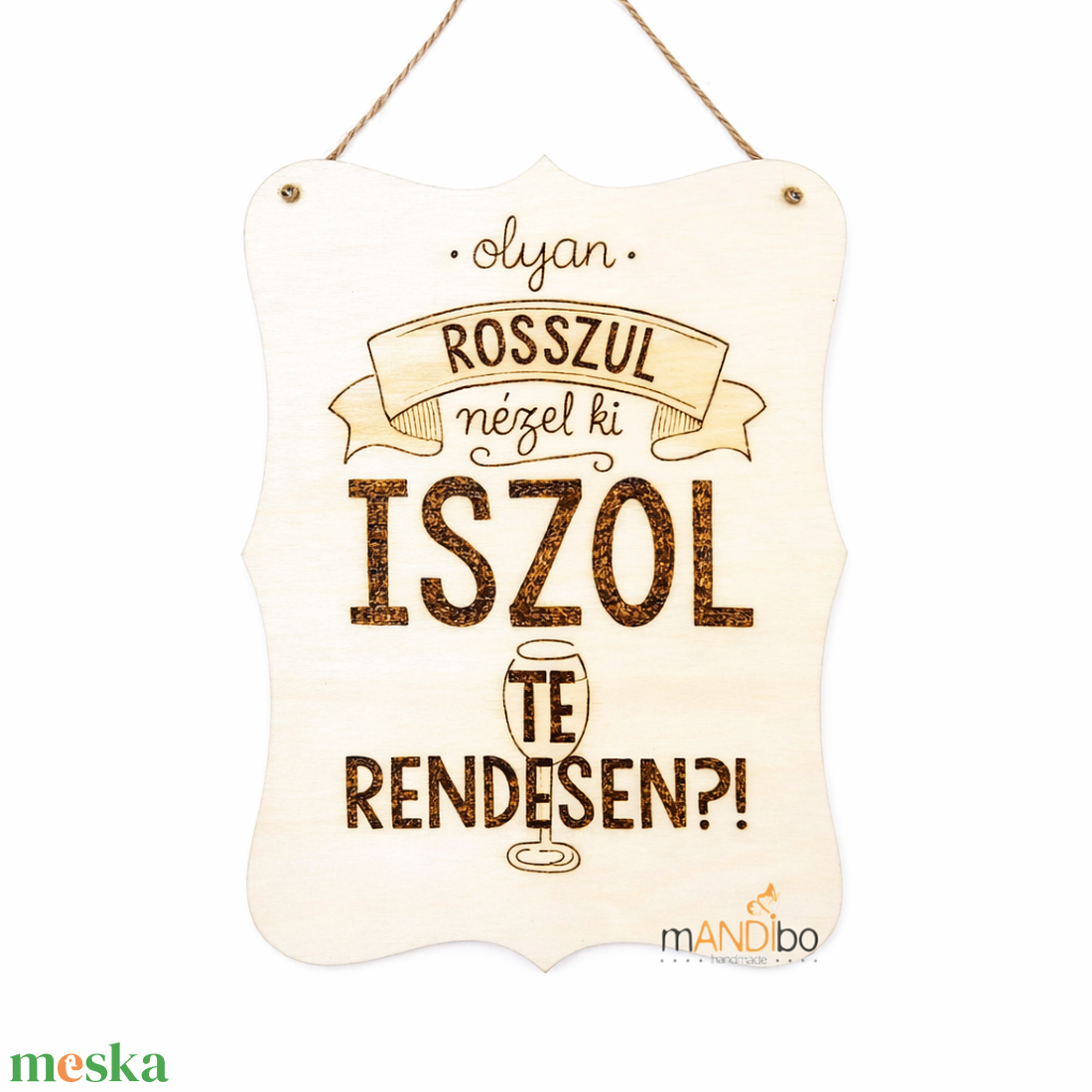 Iszol rendesen - vicces pirogravírozott képecske - otthon & életmód - dekoráció - kép & falikép - táblakép - Meska.hu