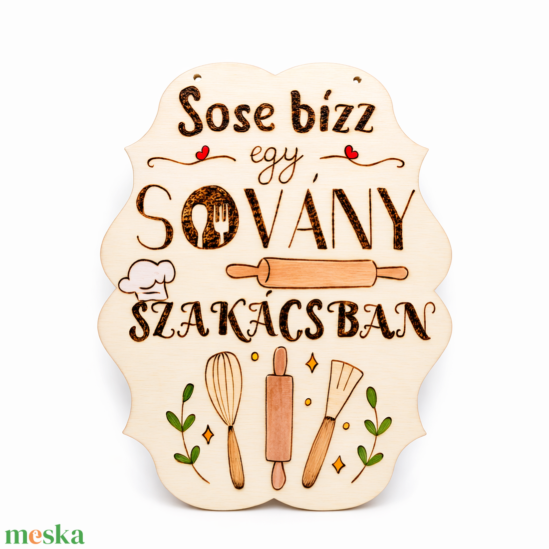Konyhai vicces pirogravírozott falikép - otthon & életmód - dekoráció - kép & falikép - táblakép - Meska.hu