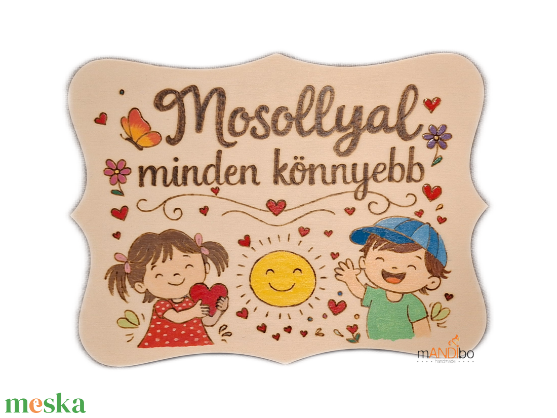 Pirogravírozott képecske óvódába - otthon & életmód - dekoráció - ajtó- és ablak dekoráció - ajtódísz & kopogtató - Meska.hu