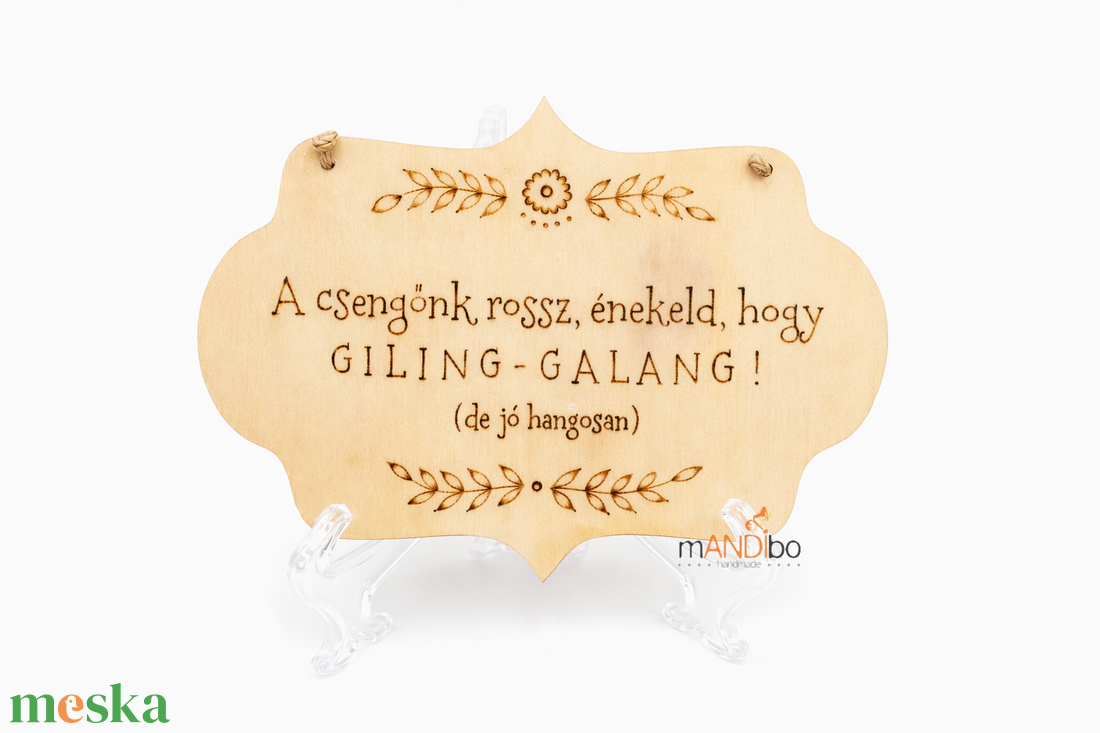 Csengőnk rossz - vicces pirogravírozott kép  - otthon & életmód - dekoráció - kép & falikép - fából készült kép - Meska.hu
