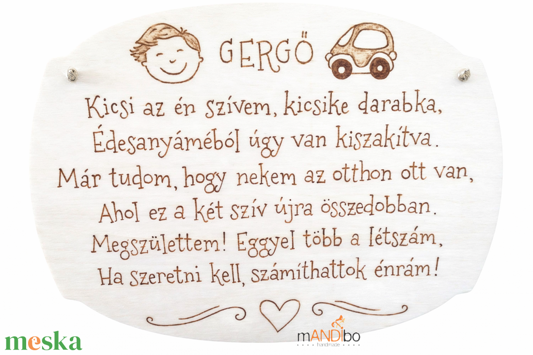 Gyerekszoba ajtajára készült pirogravírozott kép  - baba - mama - babaszoba dekoráció - babaszoba kép - Meska.hu