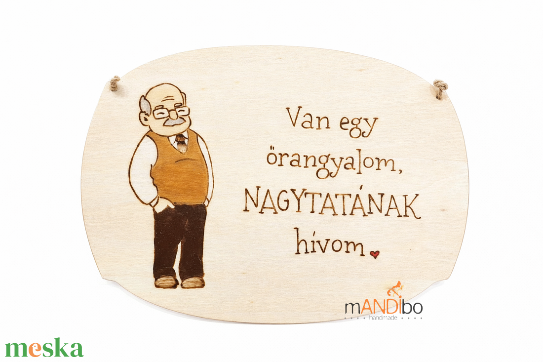 Nagyapának készült képecske  - otthon & életmód - dekoráció - ajtó- és ablak dekoráció - ajtódísz & kopogtató - Meska.hu