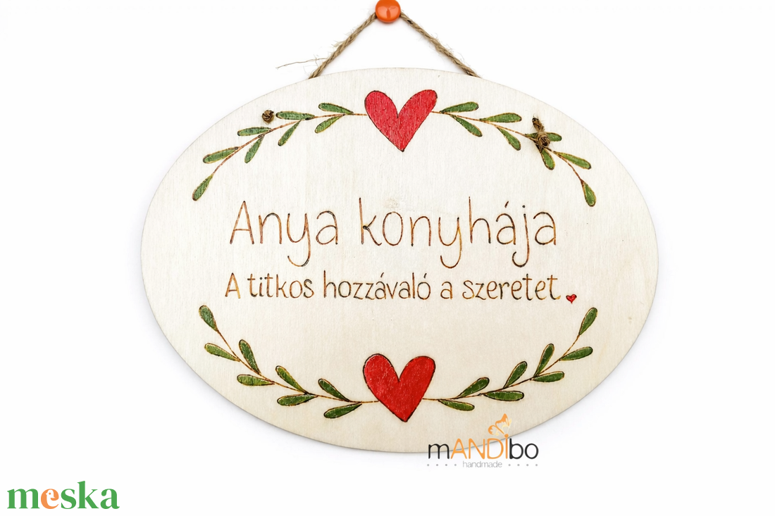 Anya / mama konyhája - személyreszabható pirogravírozott képecske - otthon & életmód - dekoráció - kép & falikép - táblakép - Meska.hu