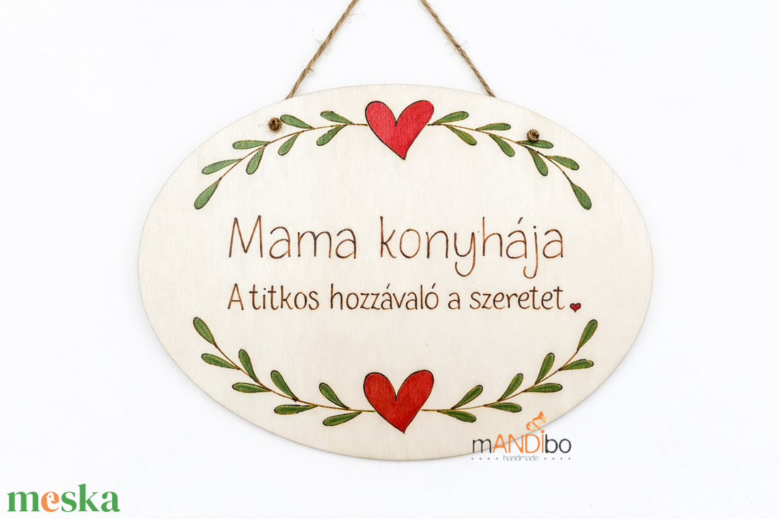 Anya / mama konyhája - személyreszabható pirogravírozott képecske - otthon & életmód - dekoráció - kép & falikép - táblakép - Meska.hu