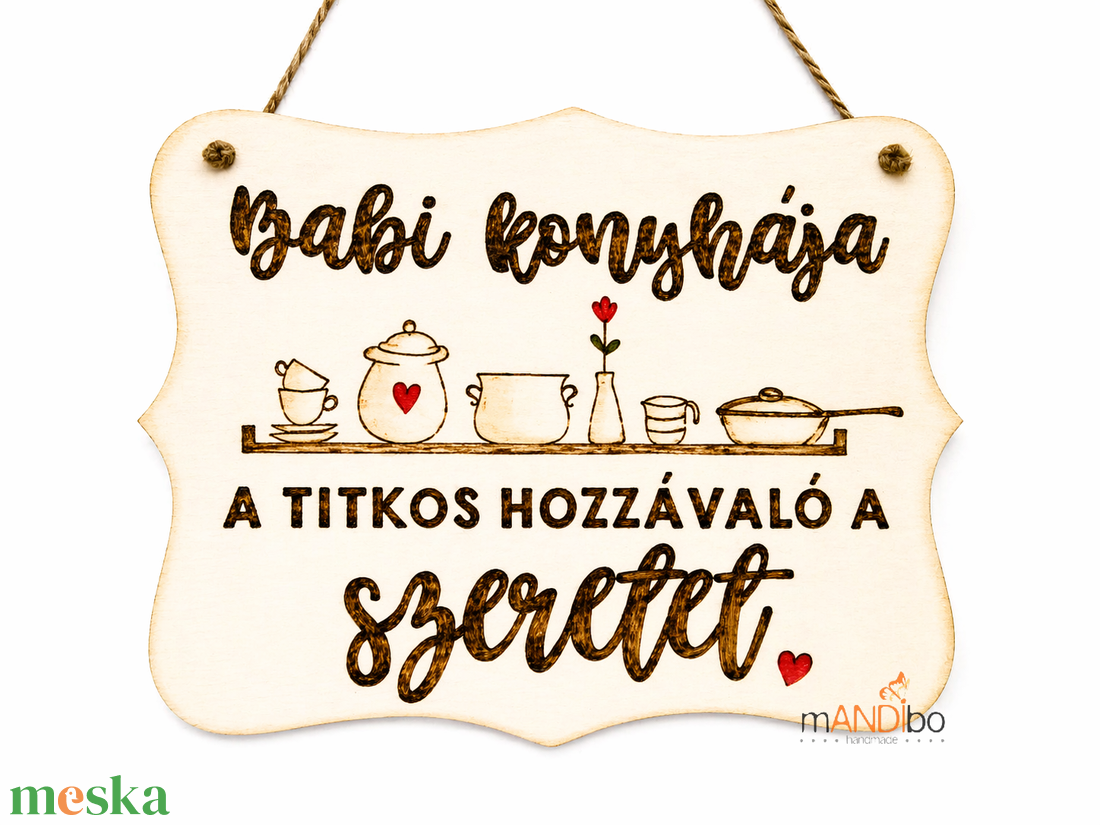 Az én konyhám - személyre szabható pirogravírozott kép  - otthon & életmód - konyhafelszerelés, tálalás - konyhai dekoráció - konyhai dísz - Meska.hu
