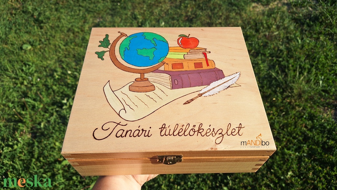 Tanári túlélőkészlet - vicces ajándék pedagógusoknak, óvódai, tanári ballagási ajándék évzáróra, pedagógusnapra - otthon & életmód - dekoráció - asztal és polc dekoráció - díszdoboz - Meska.hu