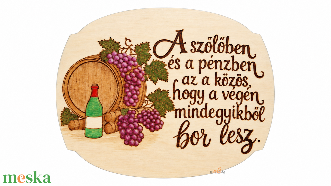 Borospince-, borozó-, kocsmadekoráció, humoros fatábla - otthon & életmód - dekoráció - asztal és polc dekoráció - gravírozott táblák - Meska.hu