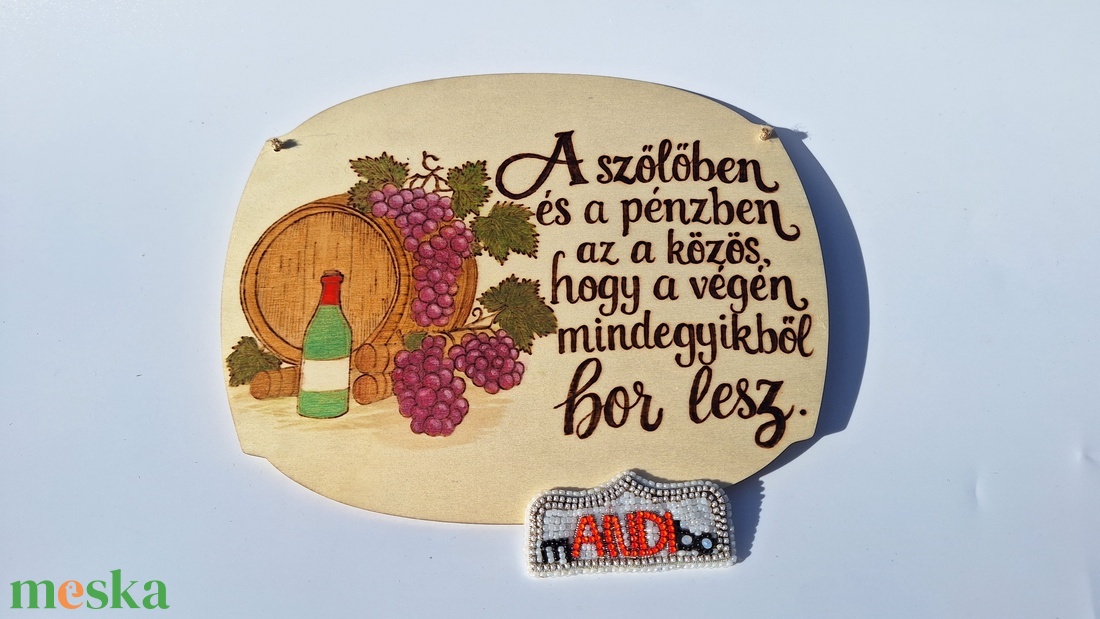 Borospince-, borozó-, kocsmadekoráció, humoros fatábla - otthon & életmód - dekoráció - asztal és polc dekoráció - gravírozott táblák - Meska.hu