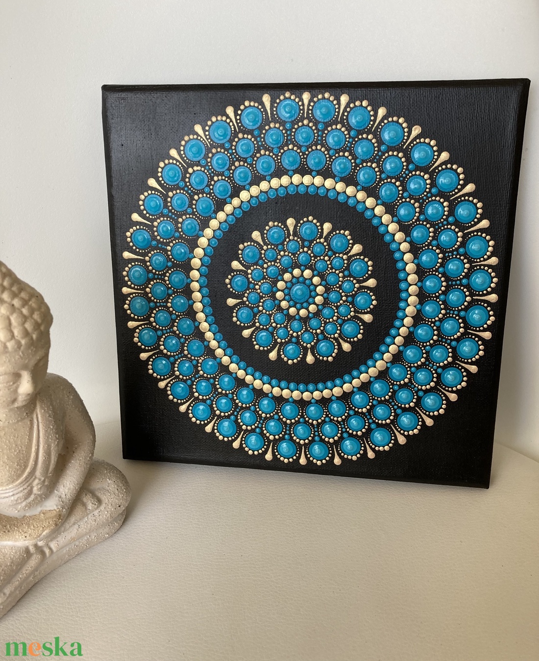 Türkíz virág mandala - otthon & lakás - dekoráció - spiritualitás - mandala - Meska.hu Türkíz virág mandala - otthon & lakás - dekoráció - spiritualitás - mandala - Meska.hu