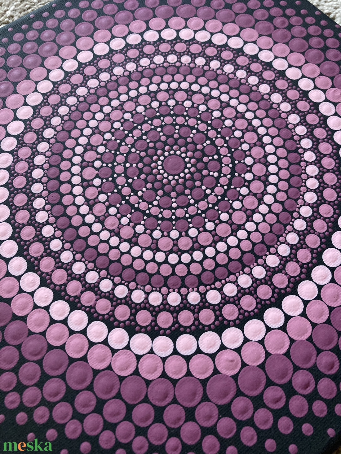 Mályva-rózsaszín pontozott mandala - otthon & életmód - dekoráció - spiritualitás - mandala - Meska.hu Mályva-rózsaszín pontozott mandala - otthon & életmód - dekoráció - spiritualitás - mandala - Meska.hu