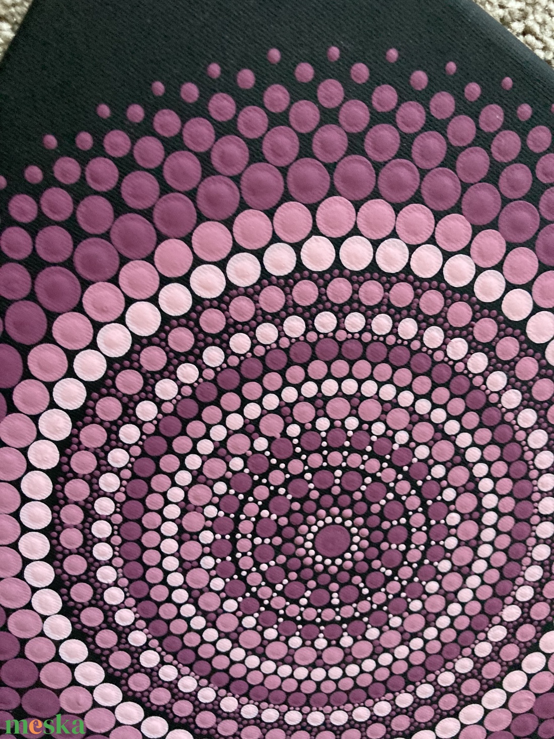 Mályva-rózsaszín pontozott mandala - otthon & életmód - dekoráció - spiritualitás - mandala - Meska.hu Mályva-rózsaszín pontozott mandala - otthon & életmód - dekoráció - spiritualitás - mandala - Meska.hu