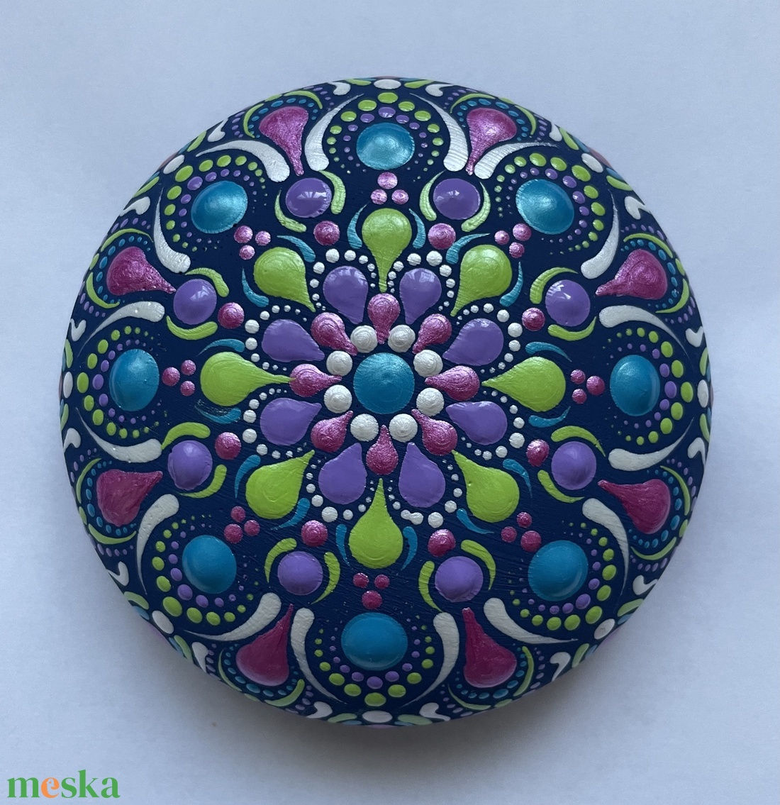 Színes pontozott mandalakő - otthon & életmód - dekoráció - spiritualitás - mandala - Meska.hu Színes pontozott mandalakő - otthon & életmód - dekoráció - spiritualitás - mandala - Meska.hu