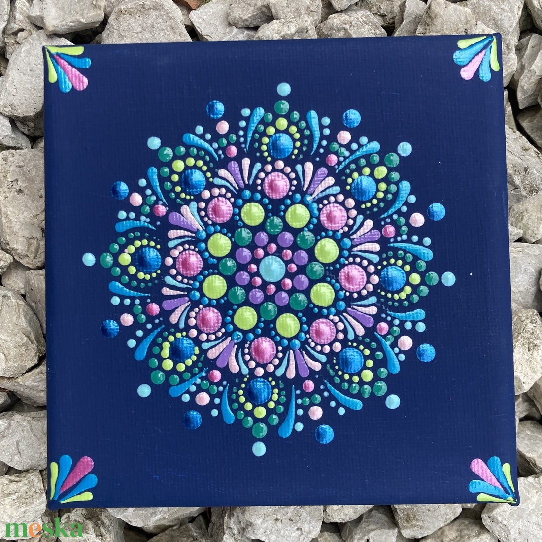Kék pontozott mandala - otthon & életmód - dekoráció - spiritualitás - mandala - Meska.hu Kék pontozott mandala - otthon & életmód - dekoráció - spiritualitás - mandala - Meska.hu