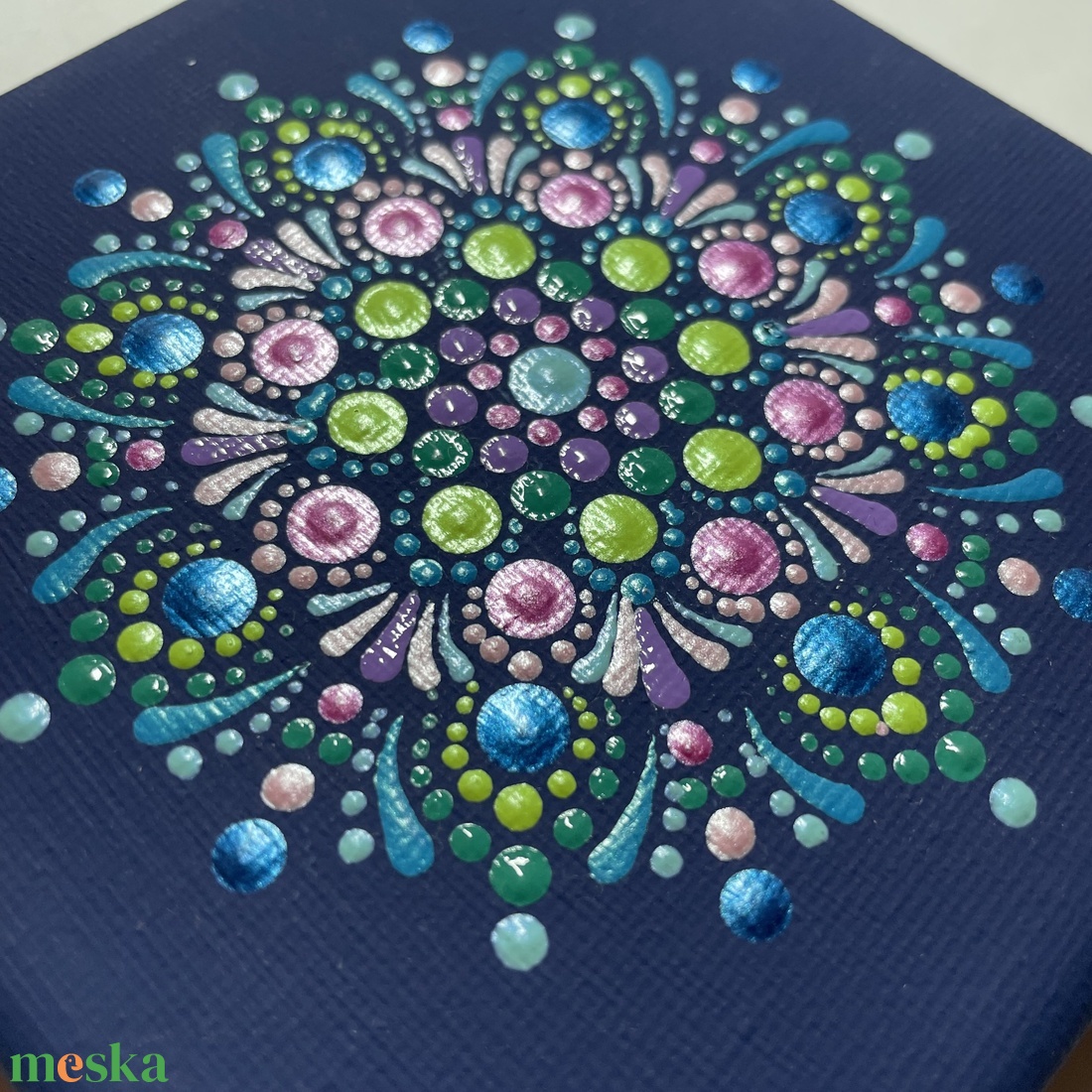 Kék pontozott mandala - otthon & életmód - dekoráció - spiritualitás - mandala - Meska.hu Kék pontozott mandala - otthon & életmód - dekoráció - spiritualitás - mandala - Meska.hu