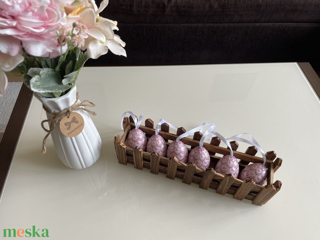 Húsvéti tojás - 6 db, tartóban - ünnepi díszek, dekorációk - húsvéti díszek és dekorációk - húsvéti tojásfadíszek - Meska.hu