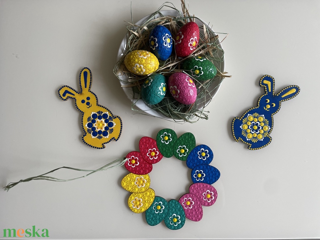 Húsvéti kopogtató - otthon & életmód - dekoráció - dísztárgy - Meska.hu Húsvéti kopogtató - otthon & életmód - dekoráció - dísztárgy - Meska.hu