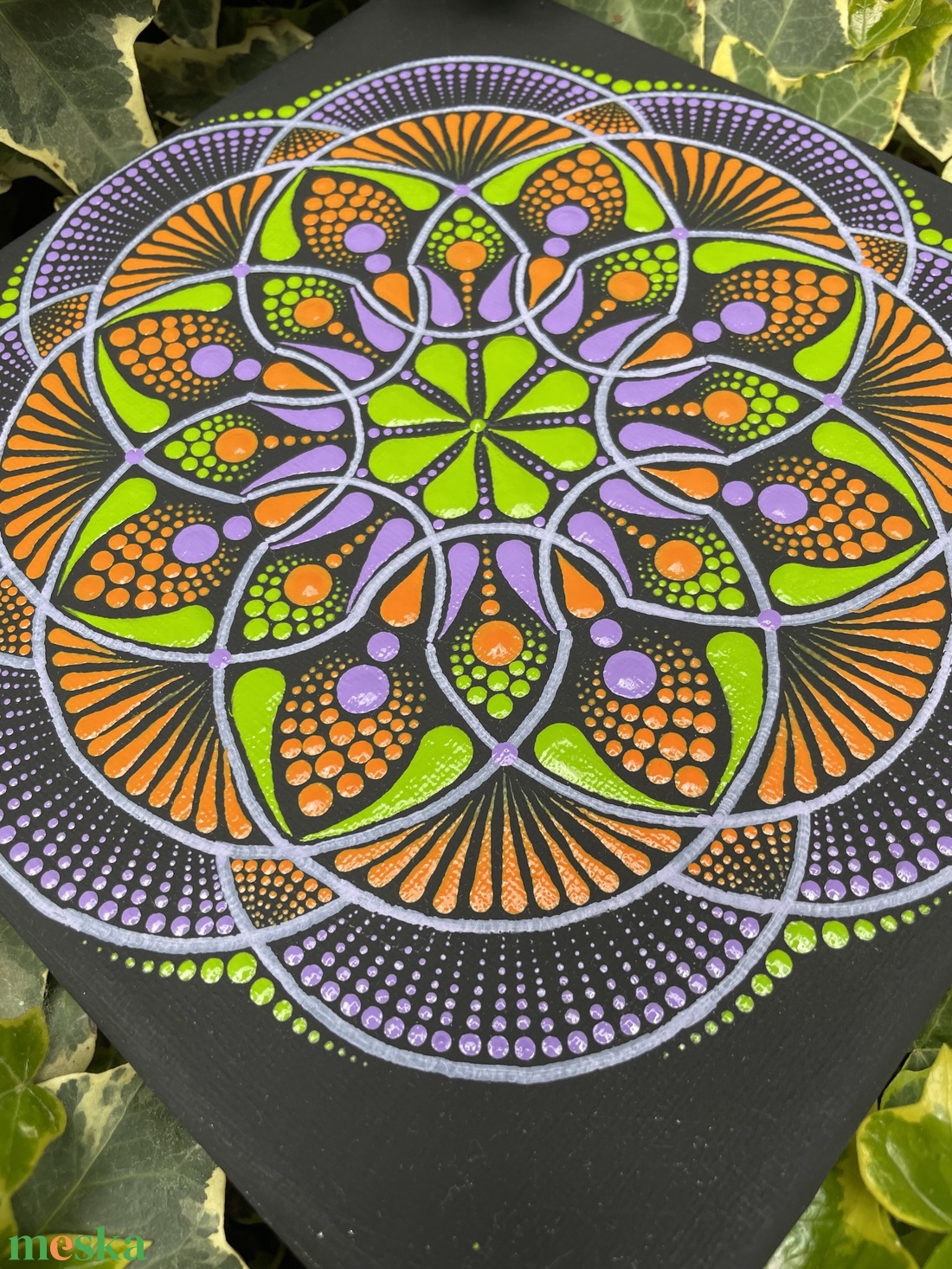 Lila-zöld-narancs színű pontozott mandala - otthon & életmód - dekoráció - spiritualitás - mandala - Meska.hu Lila-zöld-narancs színű pontozott mandala - otthon & életmód - dekoráció - spiritualitás - mandala - Meska.hu