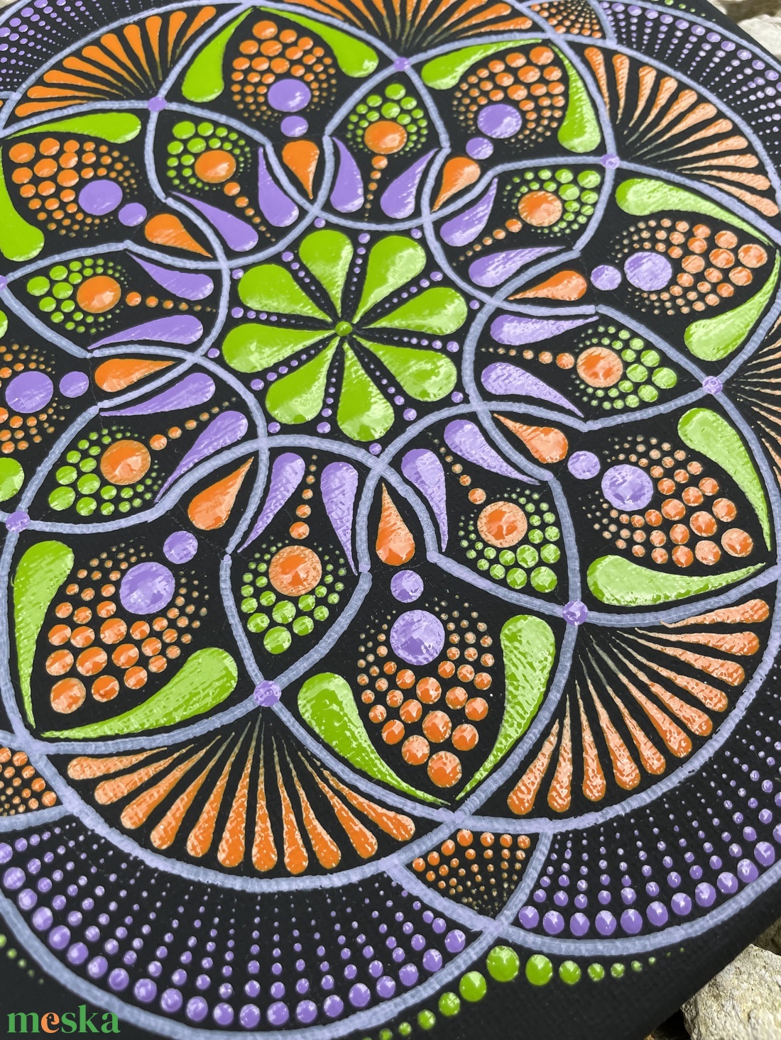 Lila-zöld-narancs színű pontozott mandala - otthon & életmód - dekoráció - spiritualitás - mandala - Meska.hu Lila-zöld-narancs színű pontozott mandala - otthon & életmód - dekoráció - spiritualitás - mandala - Meska.hu
