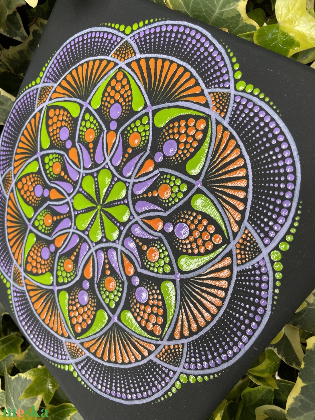 Lila-zöld-narancs színű pontozott mandala - otthon & életmód - dekoráció - spiritualitás - mandala - Meska.hu Lila-zöld-narancs színű pontozott mandala - otthon & életmód - dekoráció - spiritualitás - mandala - Meska.hu
