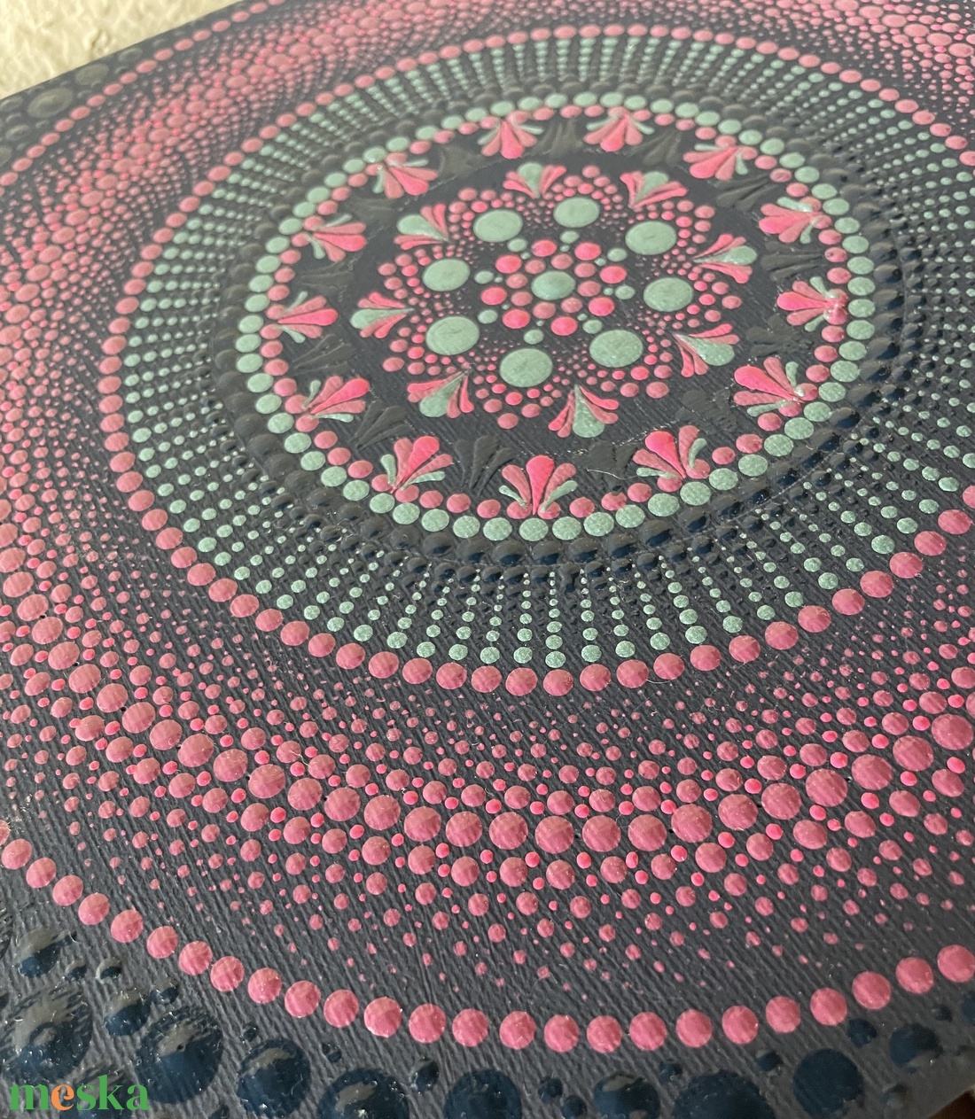 Sötétkék-türkiz-magenta színű pontozott mandala - otthon & életmód - dekoráció - spiritualitás - mandala - Meska.hu Sötétkék-türkiz-magenta színű pontozott mandala - otthon & életmód - dekoráció - spiritualitás - mandala - Meska.hu