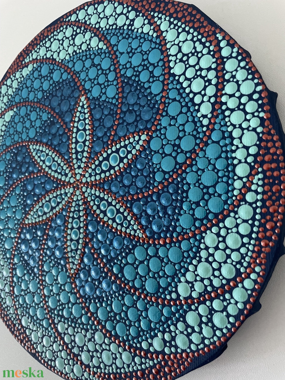 Kék-narancsszín pontozott mandala - otthon & életmód - dekoráció - spiritualitás - mandala - Meska.hu Kék-narancsszín pontozott mandala - otthon & életmód - dekoráció - spiritualitás - mandala - Meska.hu