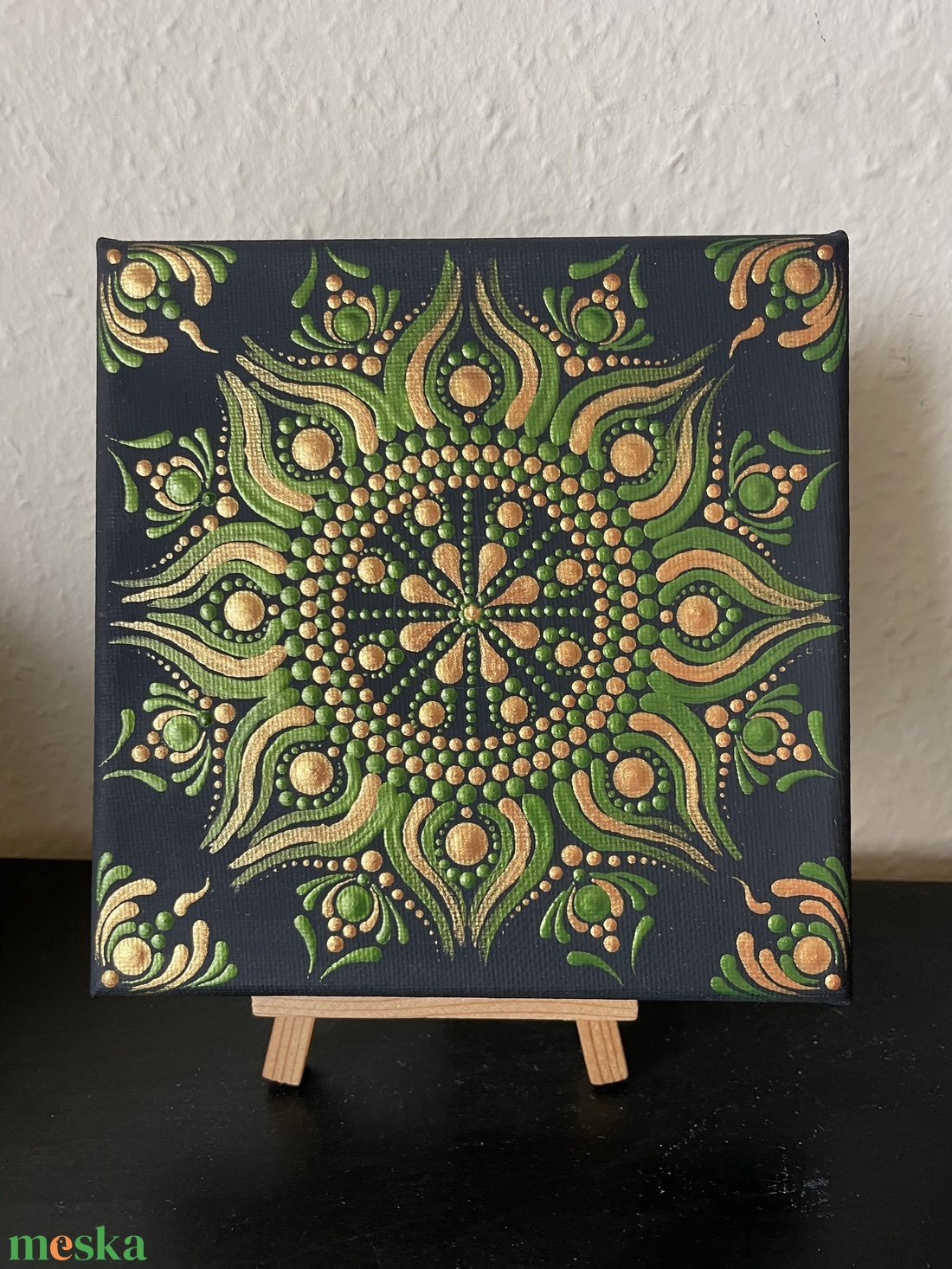 Zöld-arany színű pontozott mandala - otthon & életmód - dekoráció - spiritualitás - mandala - Meska.hu Zöld-arany színű pontozott mandala - otthon & életmód - dekoráció - spiritualitás - mandala - Meska.hu