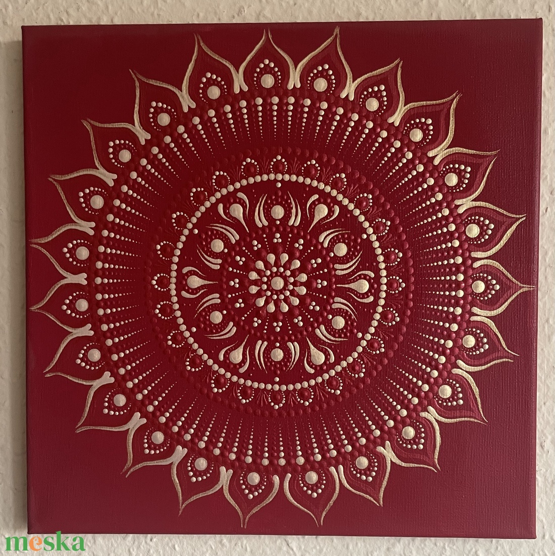 Arany-bordó pontozott mandala - otthon & életmód - dekoráció - spiritualitás - mandala - Meska.hu Arany-bordó pontozott mandala - otthon & életmód - dekoráció - spiritualitás - mandala - Meska.hu