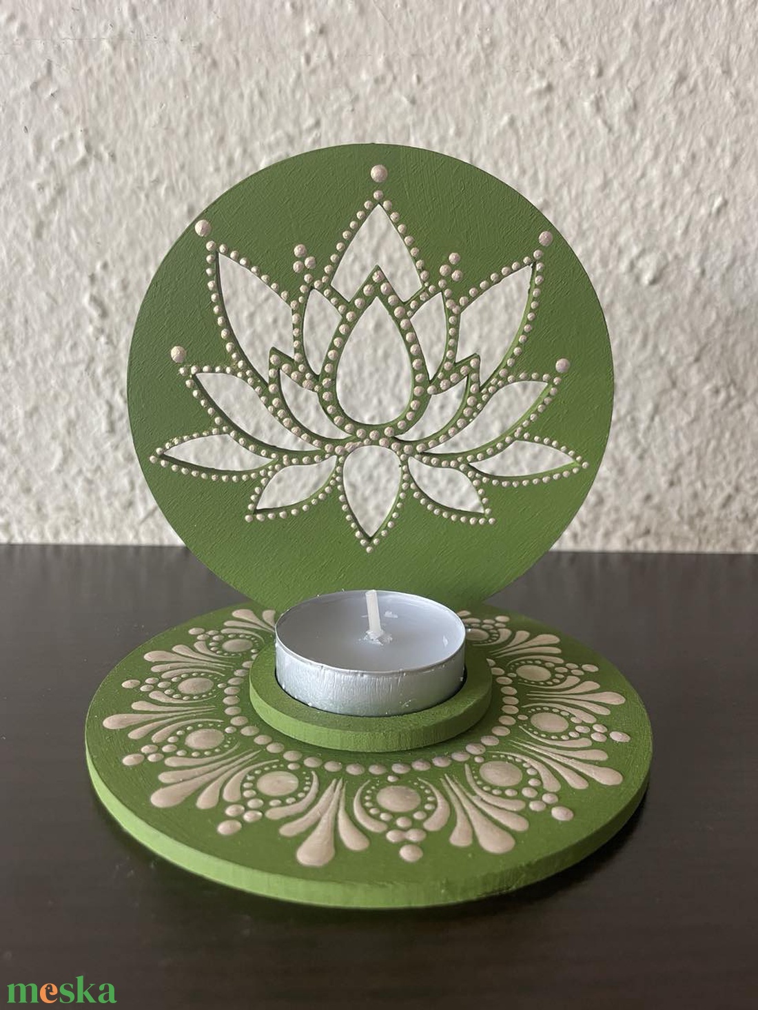Mécsestartó lótuszvirággal - otthon & életmód - gyertya, illat, aroma - mécses és mécsestartó - Meska.hu