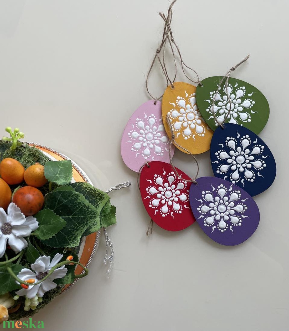 Húsvéti tojás (6 db) - ünnepi díszek, dekorációk - húsvéti díszek és dekorációk - húsvéti tojás, hímestojás - Meska.hu