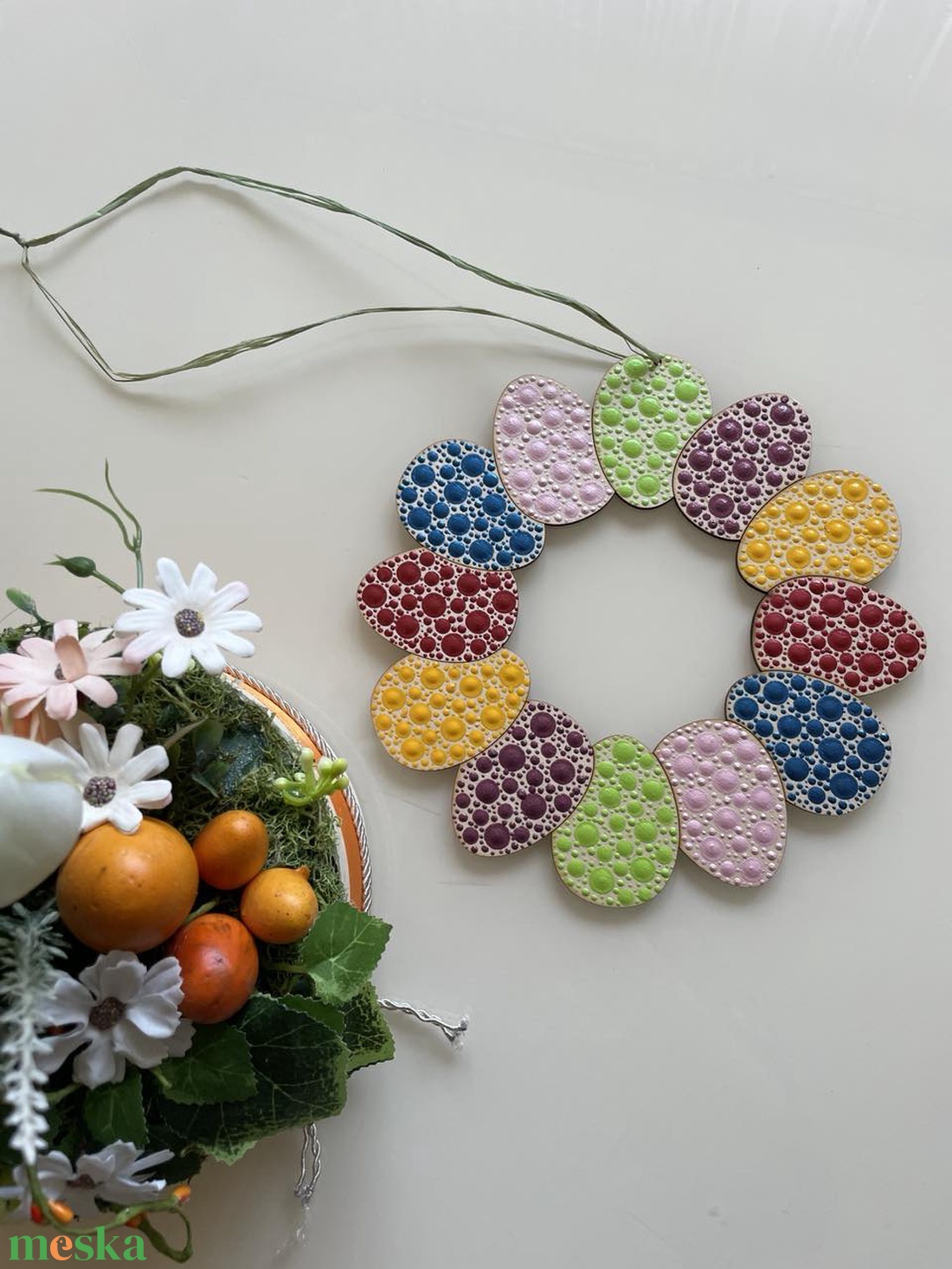 Húsvéti ajtódísz - ünnepi díszek, dekorációk - húsvéti díszek és dekorációk - húsvéti ajtódísz, kopogtató - Meska.hu