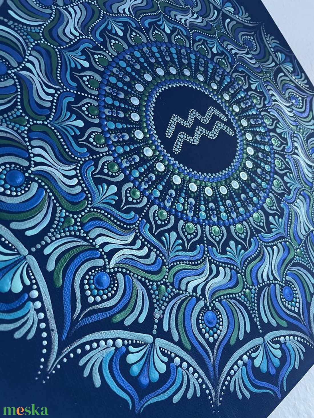 Vízöntő mandala festmény - otthon & életmód - dekoráció - spiritualitás - mandala - Meska.hu