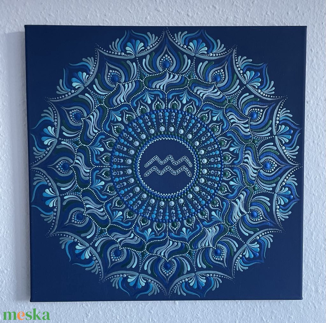 Vízöntő mandala festmény - otthon & életmód - dekoráció - spiritualitás - mandala - Meska.hu