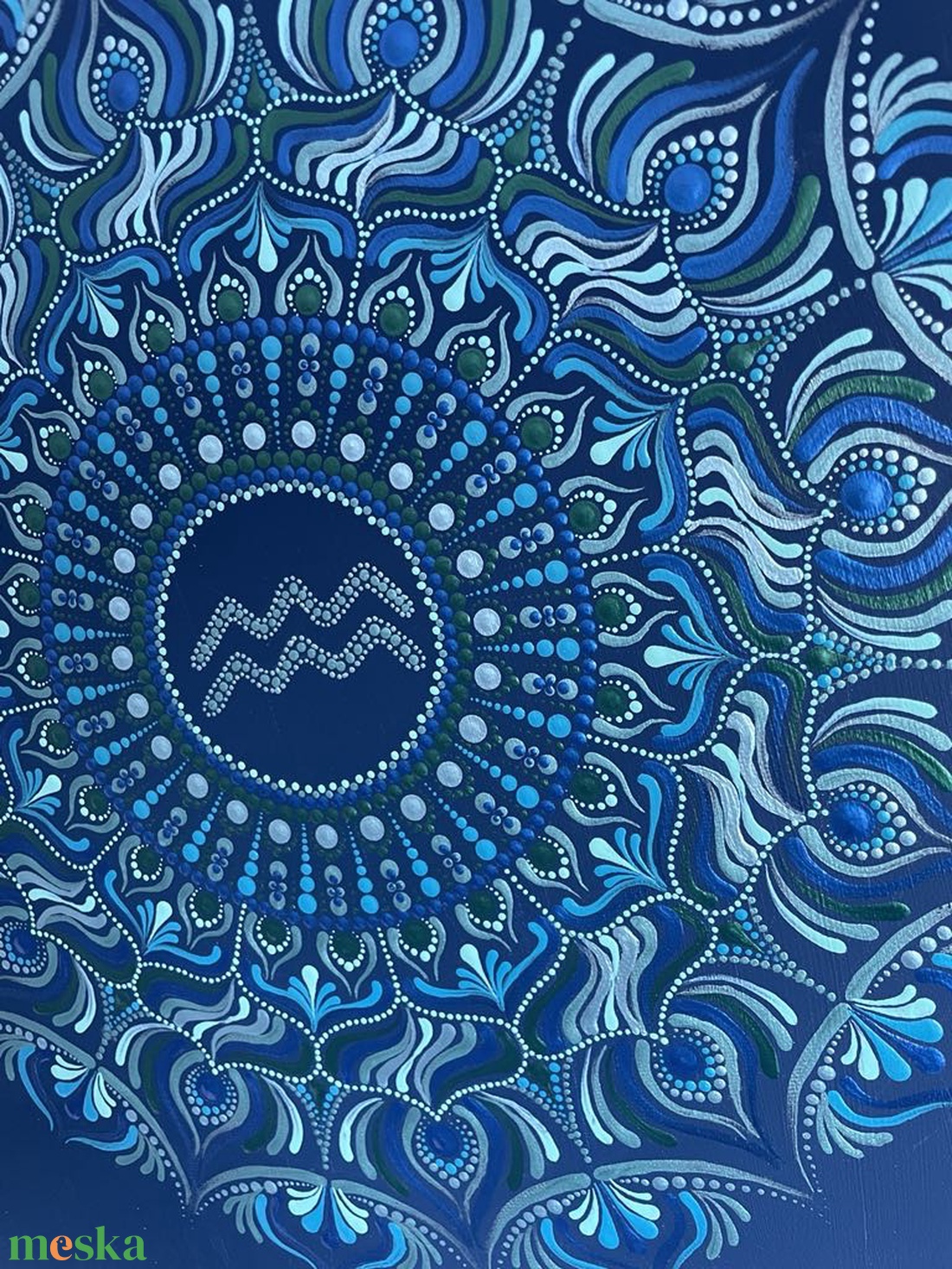 Vízöntő mandala festmény - otthon & életmód - dekoráció - spiritualitás - mandala - Meska.hu