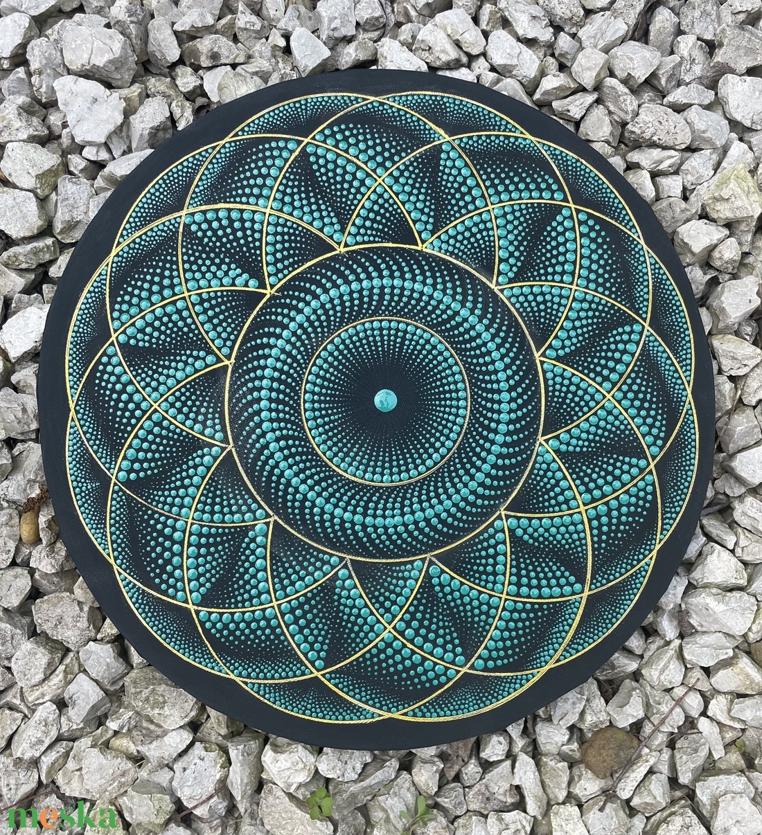 Geometrikus mandala türkiz-arany színben - otthon & életmód - dekoráció - spiritualitás - mandala - Meska.hu Geometrikus mandala türkiz-arany színben - otthon & életmód - dekoráció - spiritualitás - mandala - Meska.hu
