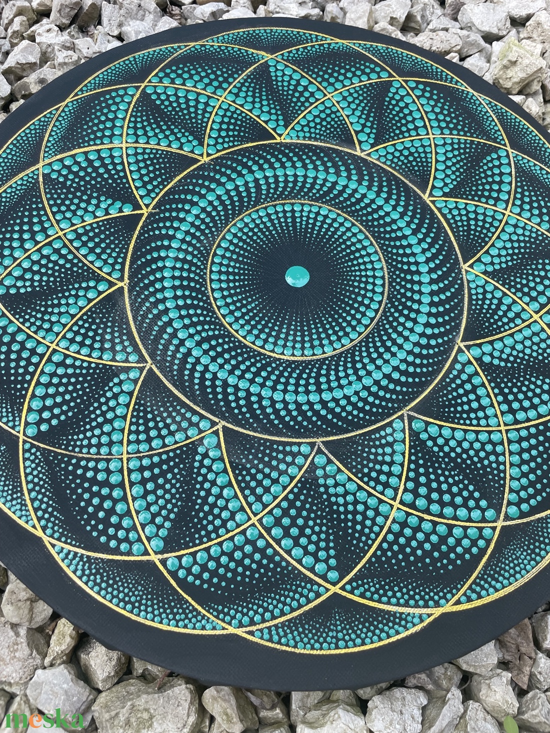 Geometrikus mandala türkiz-arany színben - otthon & életmód - dekoráció - spiritualitás - mandala - Meska.hu Geometrikus mandala türkiz-arany színben - otthon & életmód - dekoráció - spiritualitás - mandala - Meska.hu