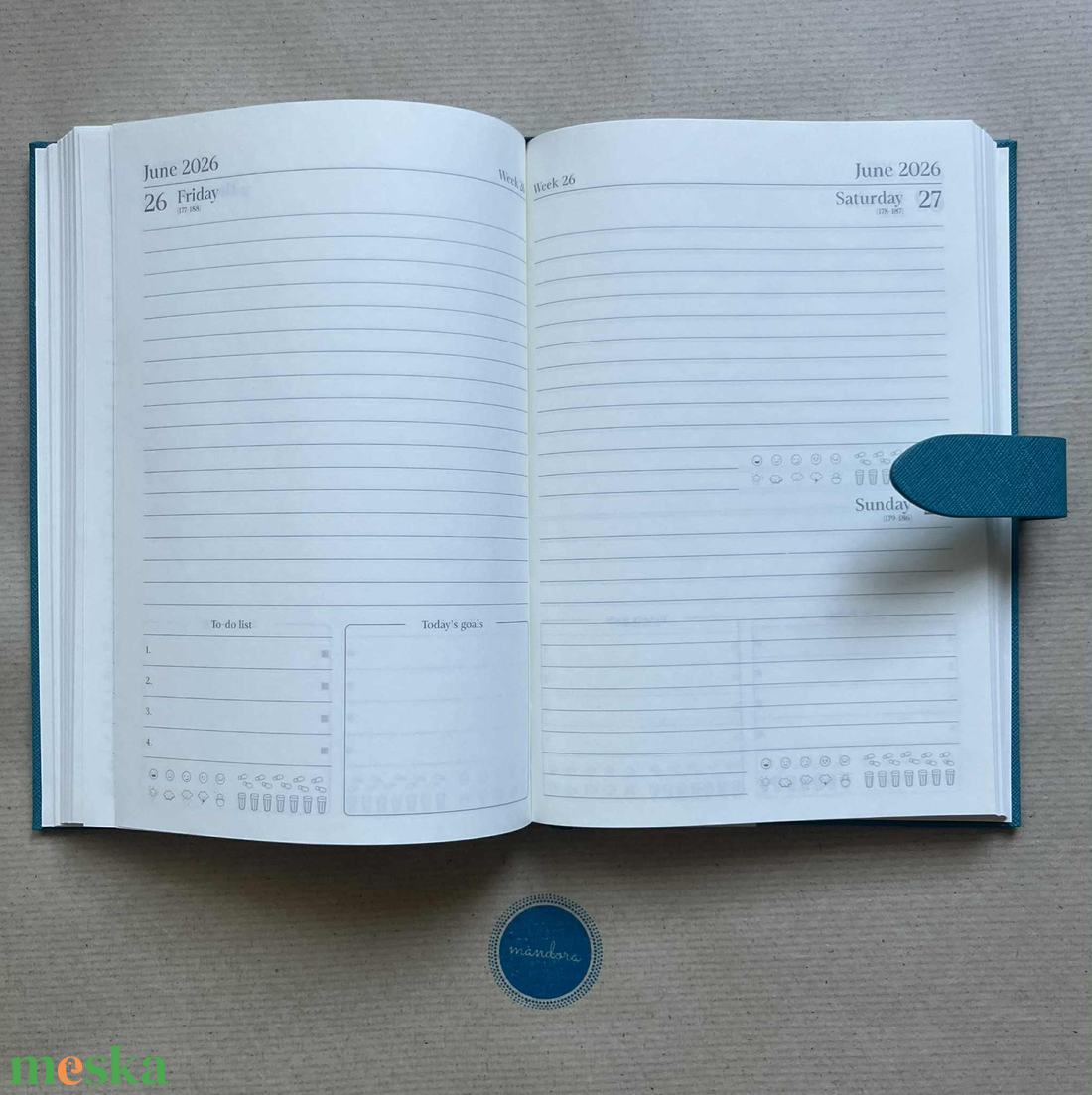 Mandalás határidőnapló - türkiz - otthon & életmód - papír, írószer - naptár & tervező - Meska.hu Mandalás határidőnapló - türkiz - otthon & életmód - papír, írószer - naptár & tervező - Meska.hu