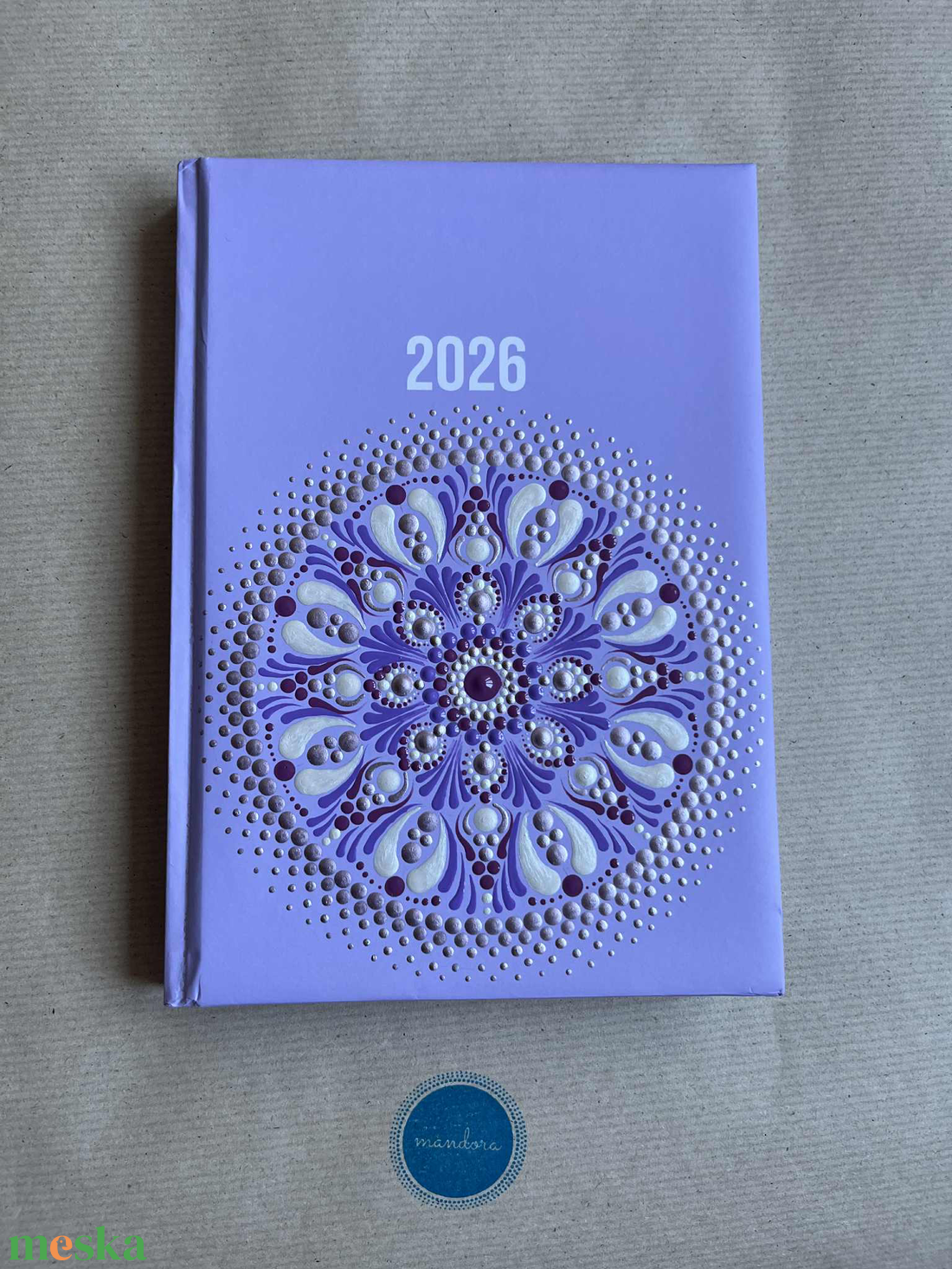 Mandalás határidőnapló - lila - otthon & életmód - papír, írószer - naptár & tervező - Meska.hu