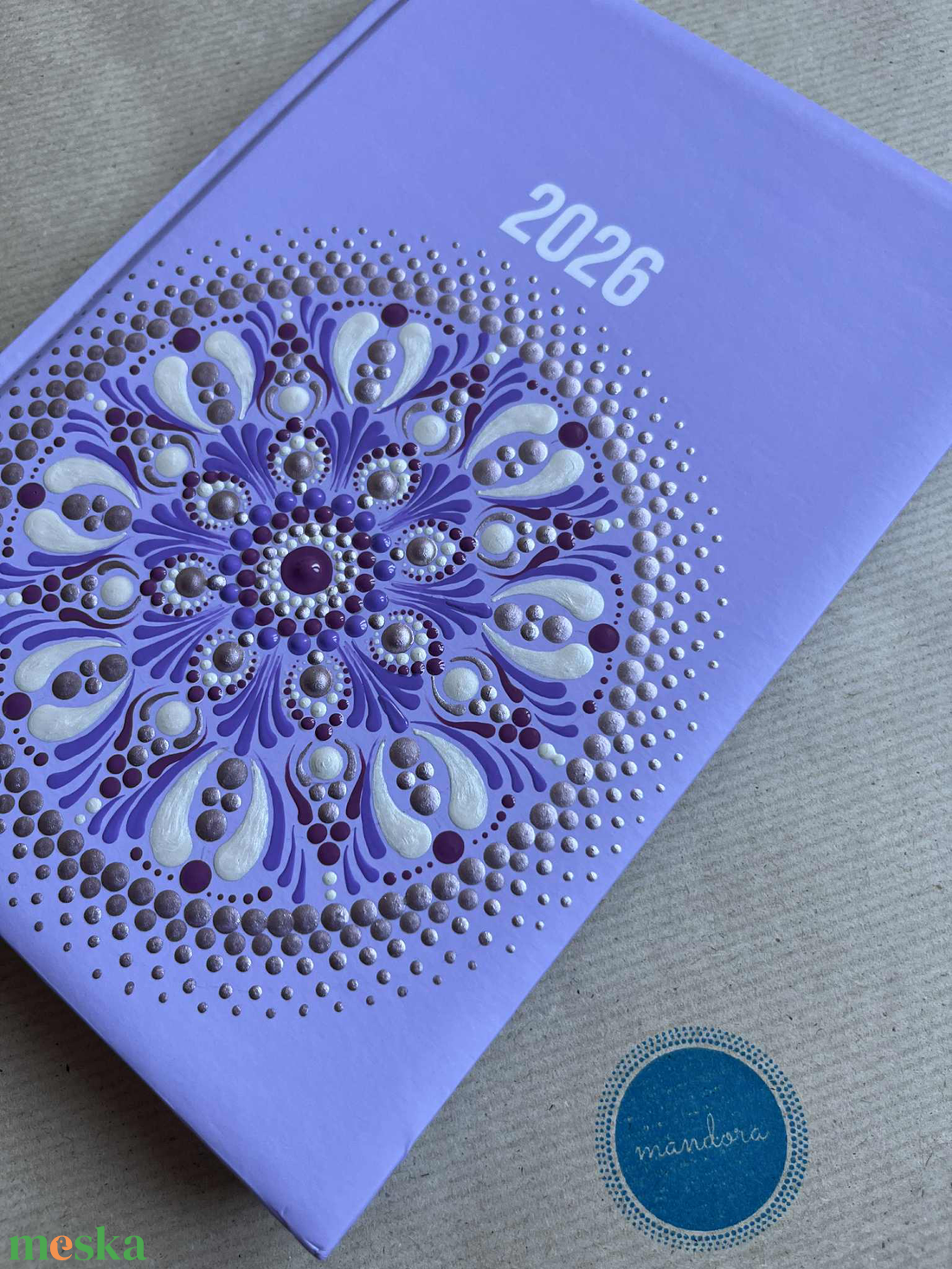 Mandalás határidőnapló - lila - otthon & életmód - papír, írószer - naptár & tervező - Meska.hu