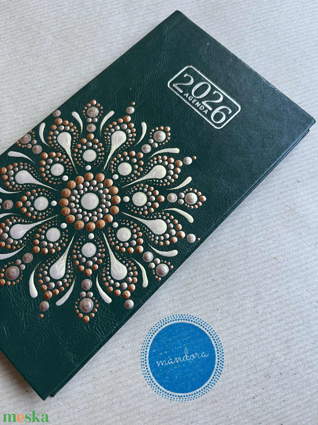 Mandalás zsebnaptár - zöld - otthon & életmód - papír, írószer - naptár & tervező - Meska.hu